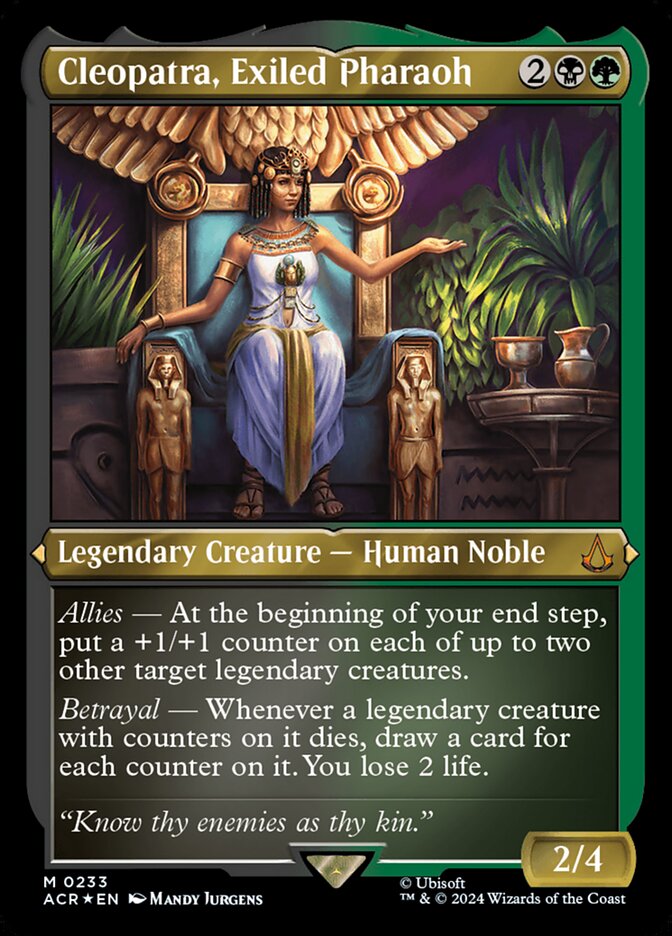 Cleopatra, Exiled Pharaoh card front
