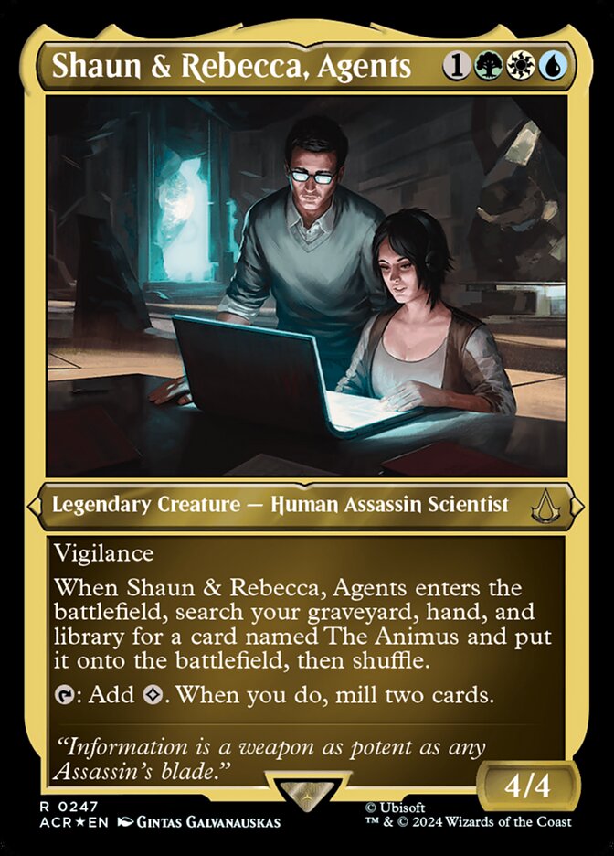 Shaun & Rebecca, Agents card front