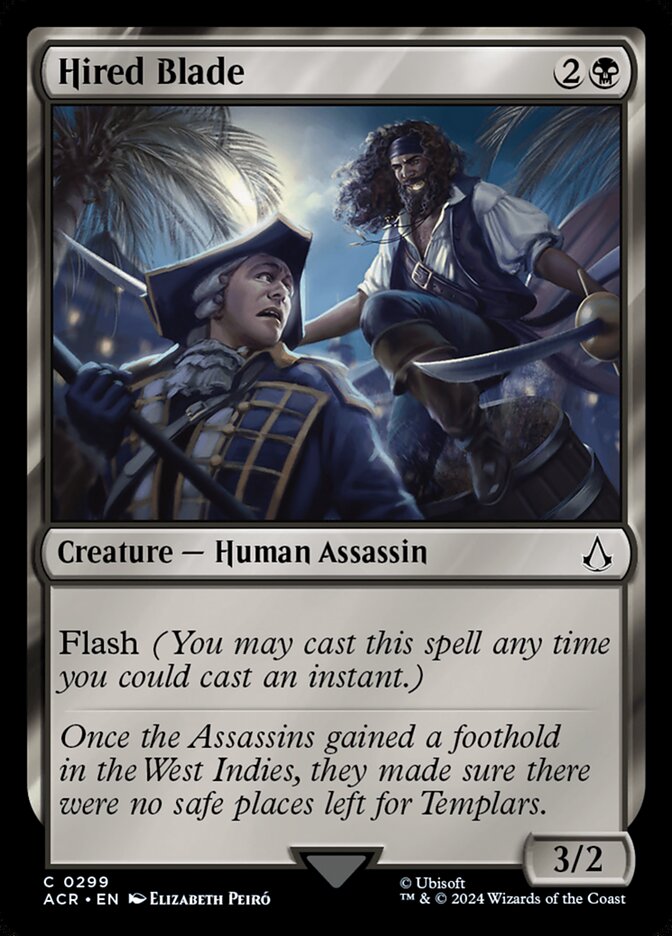 Hired Blade card front