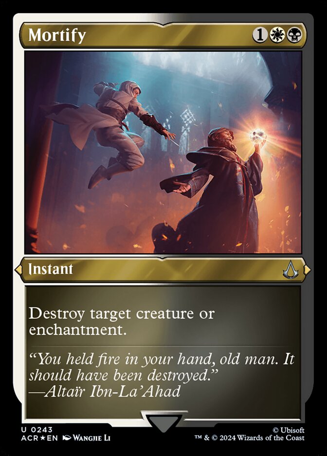 Mortify card front