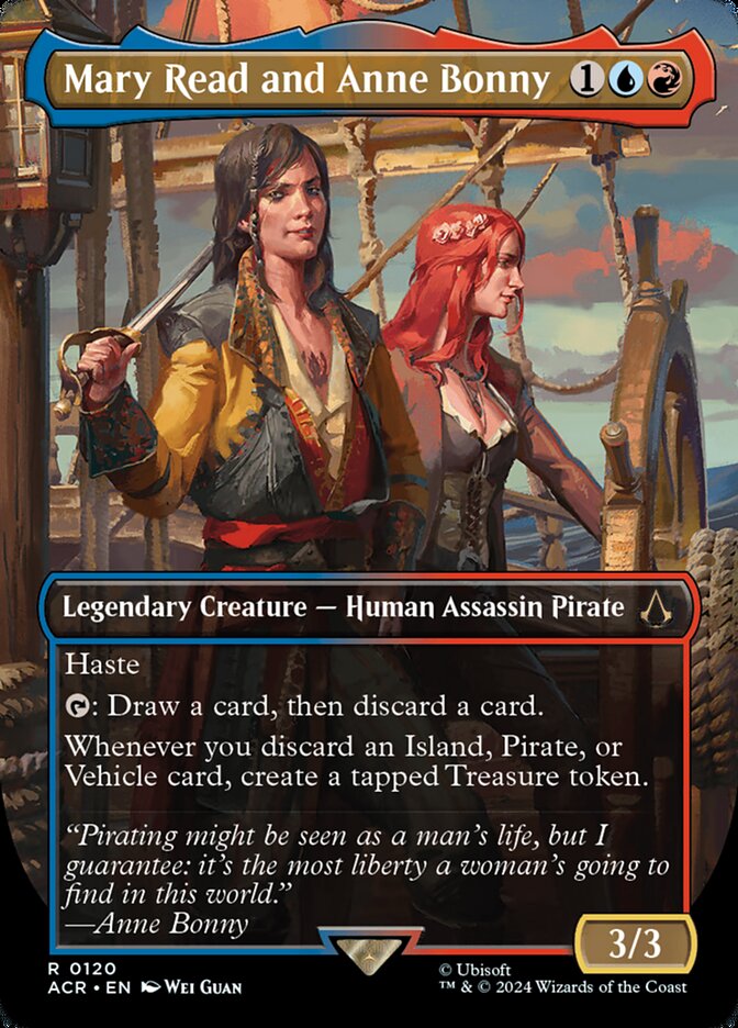 Mary Read and Anne Bonny card front