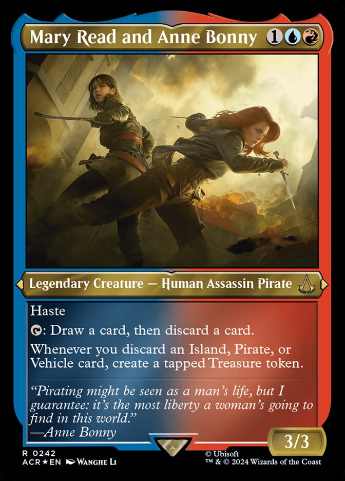Mary Read and Anne Bonny card front