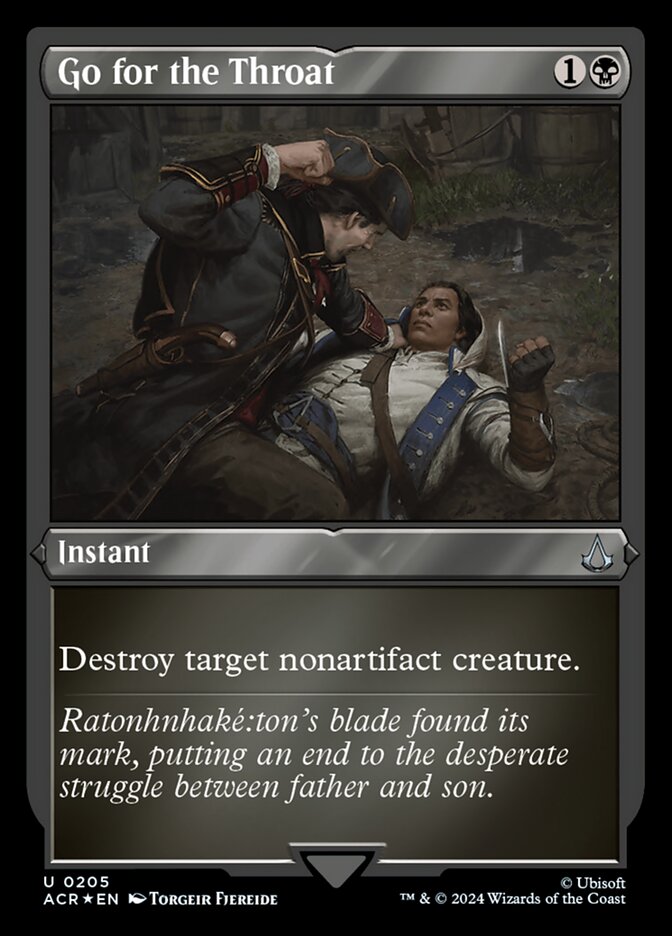 Go for the Throat card front