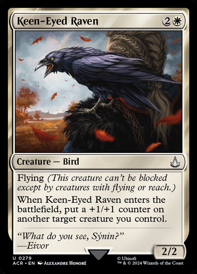 Keen-Eyed Raven card front