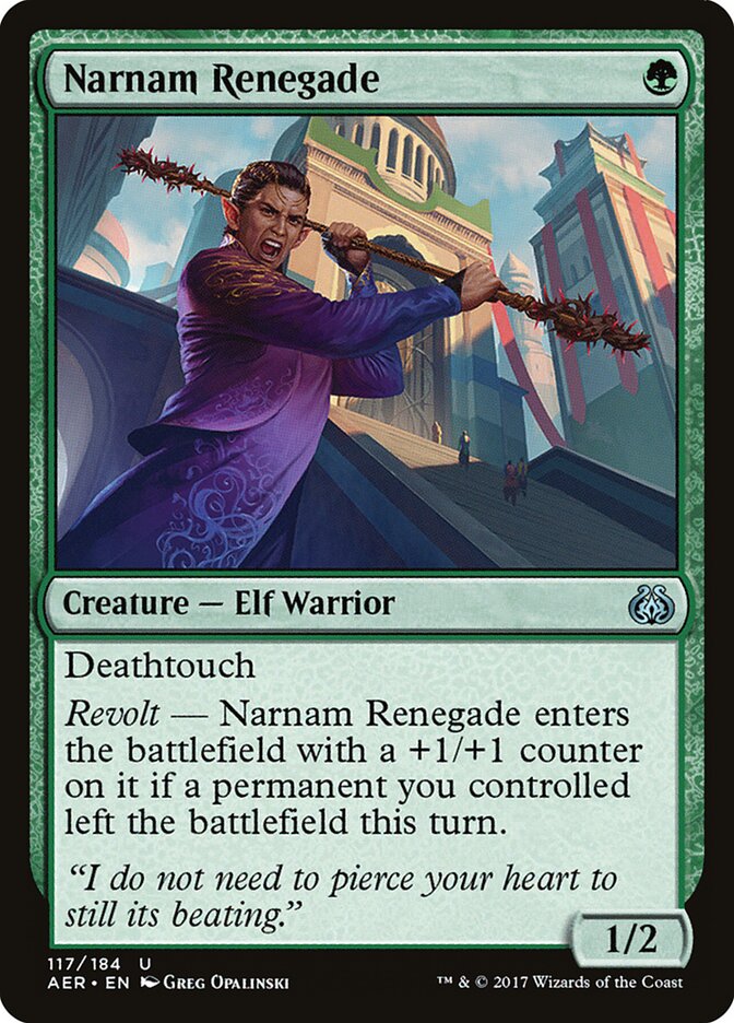 Narnam Renegade card front