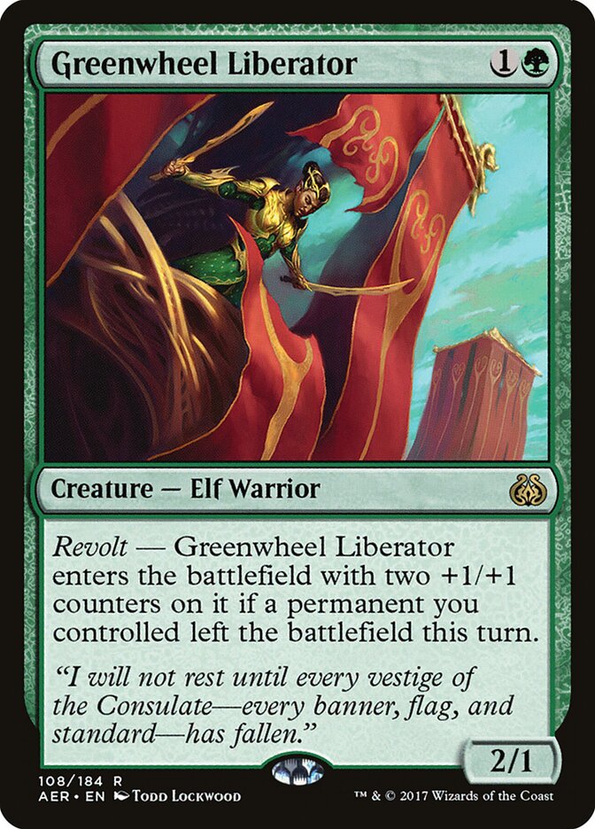 Greenwheel Liberator card front