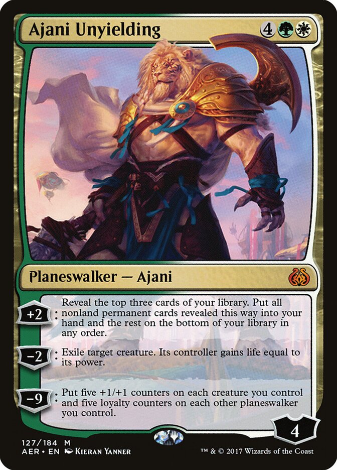 Ajani Unyielding card front