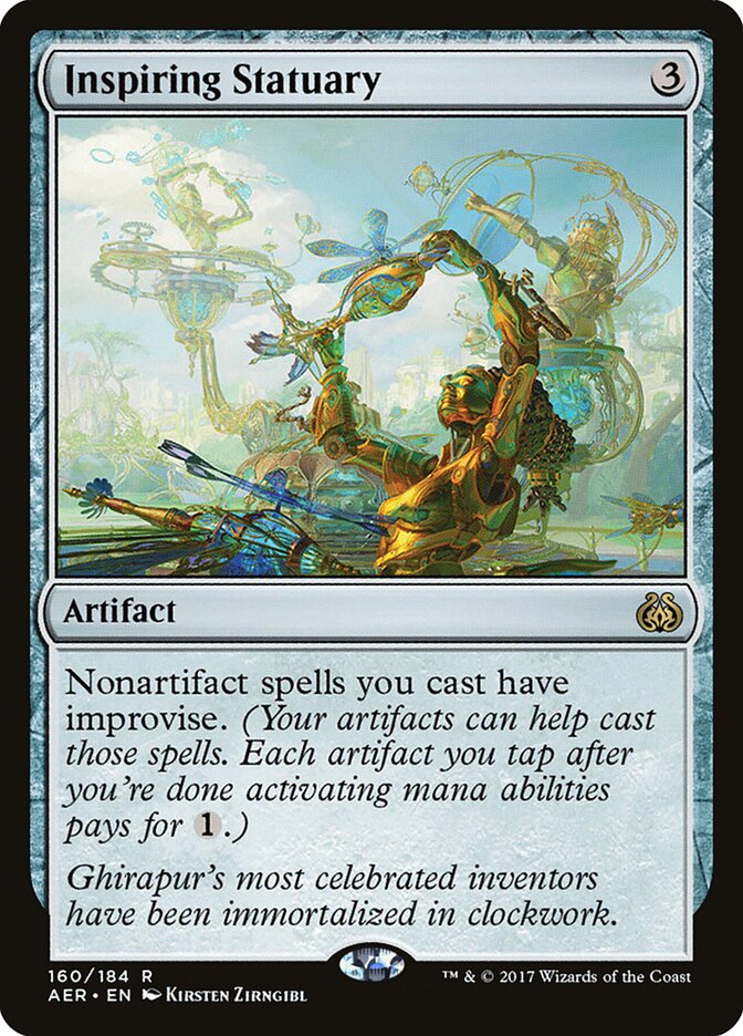 Inspiring Statuary card front