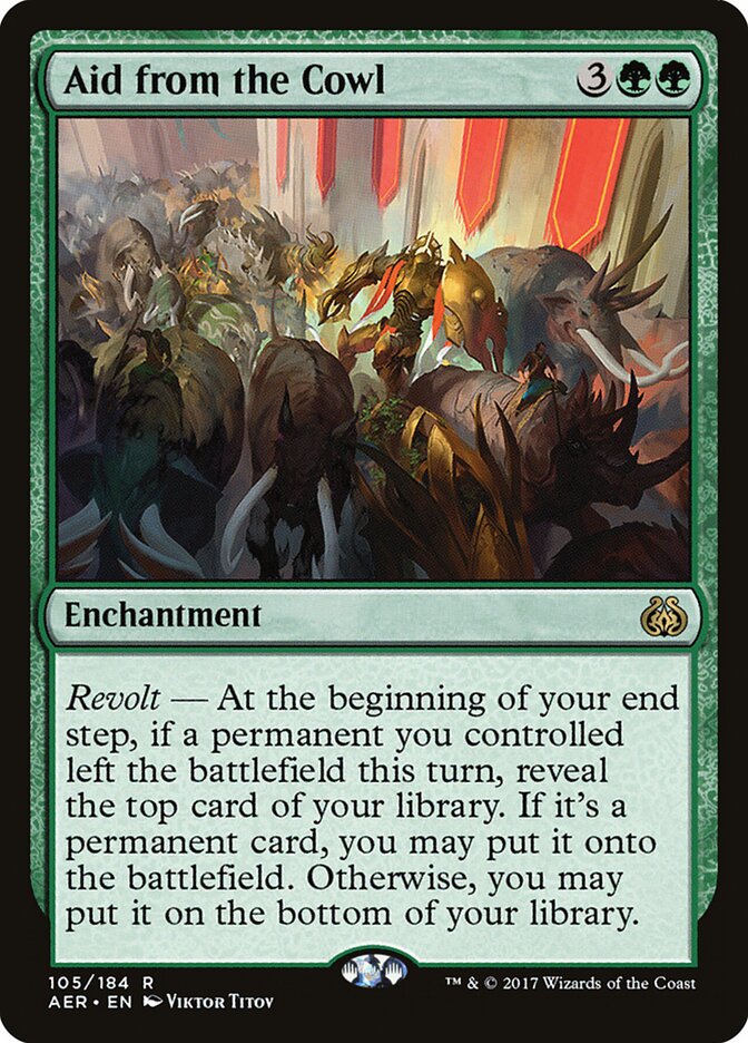 Aid from the Cowl card front