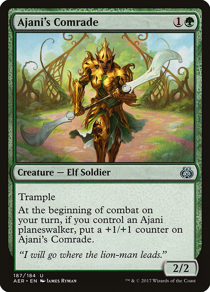 Ajani's Comrade card front