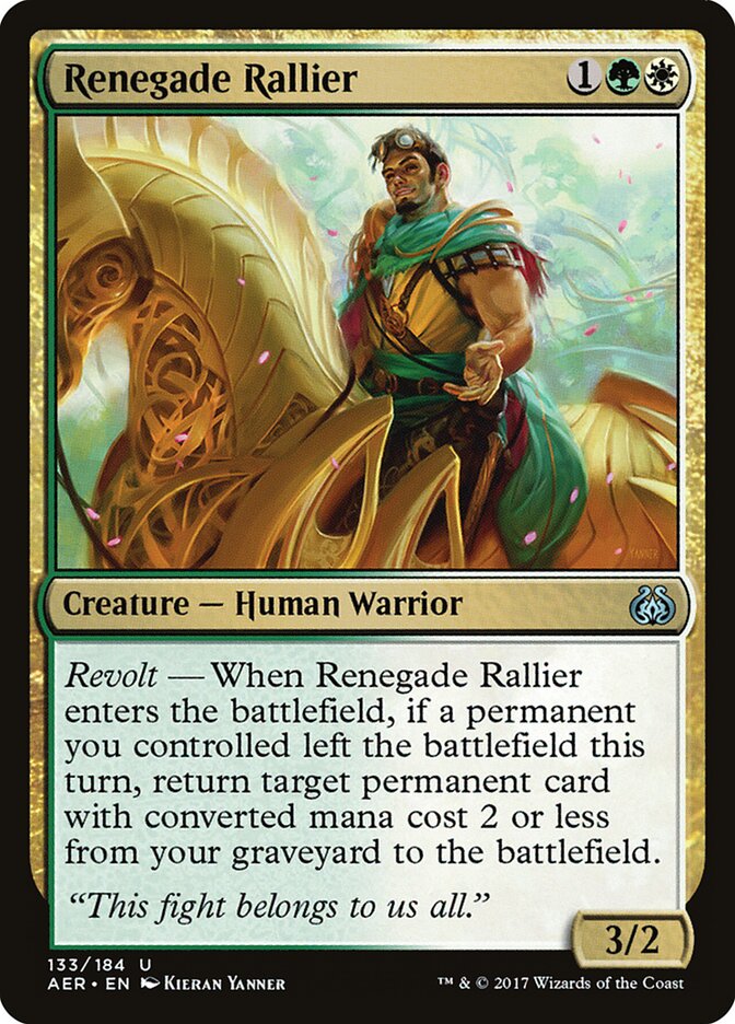 Renegade Rallier card front