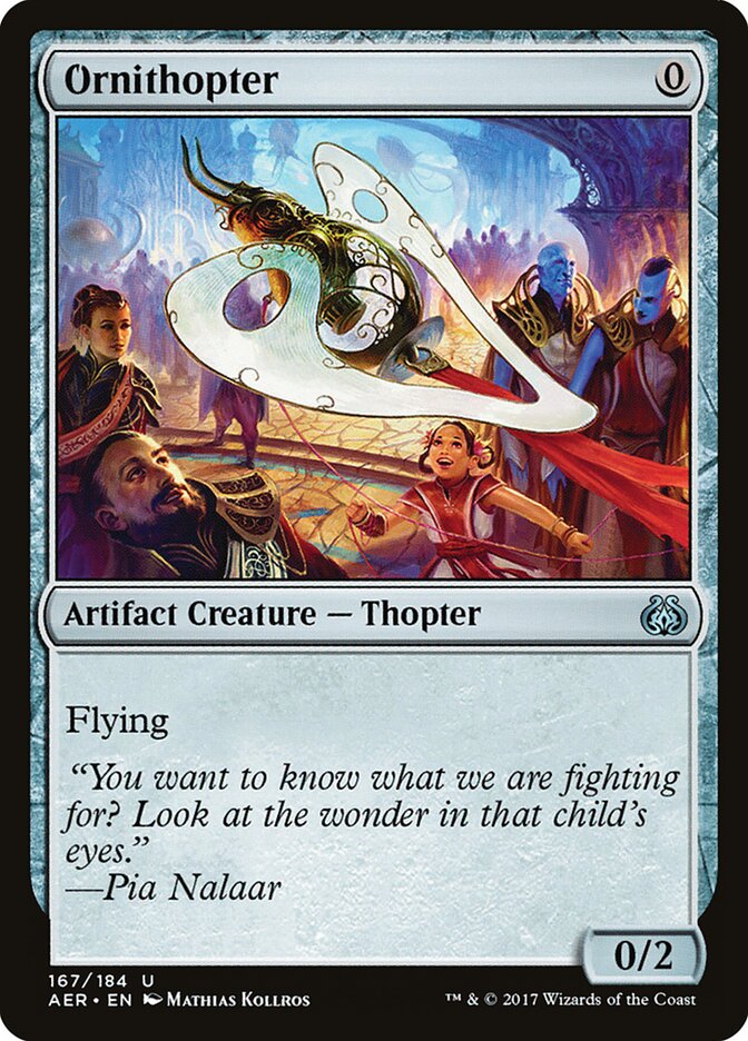Ornithopter card front