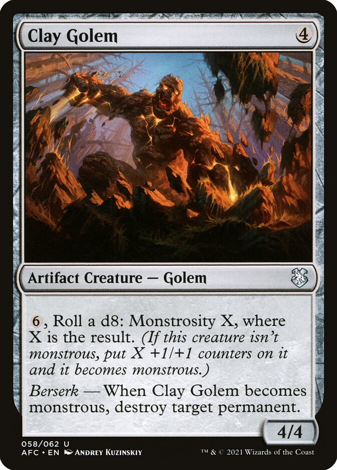 Clay Golem card front