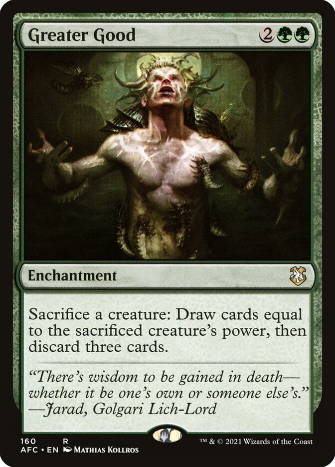 Greater Good card front