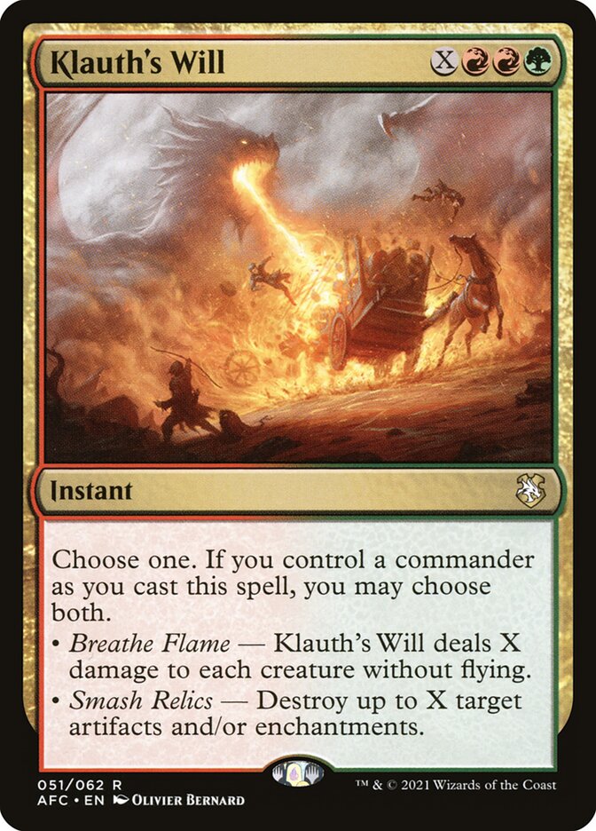 Klauth's Will card front