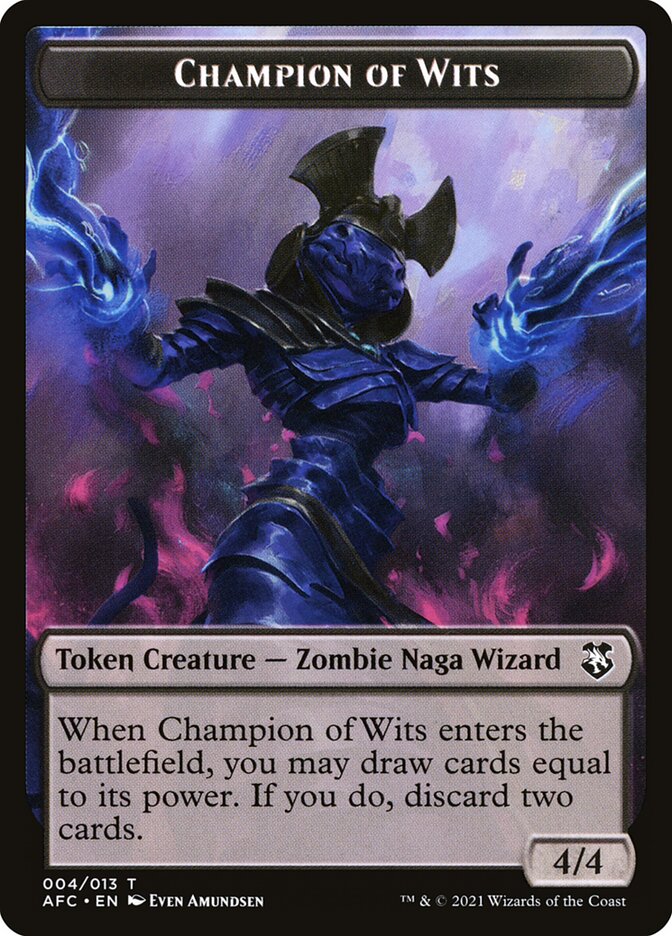 Champion of Wits card front