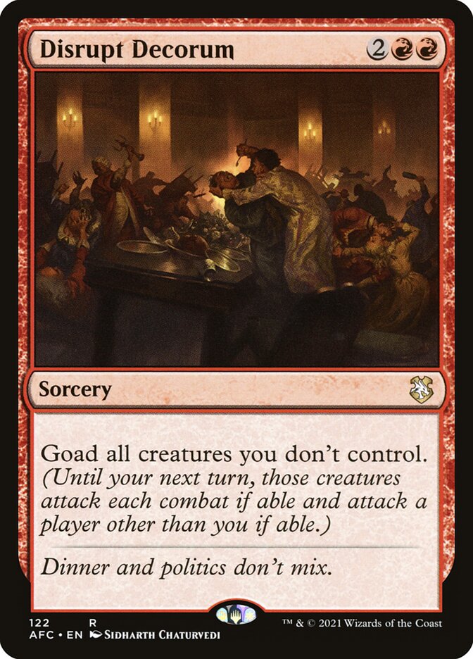 Disrupt Decorum card front