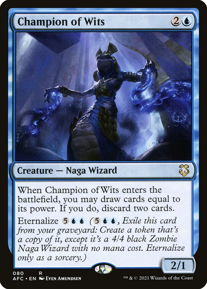 Champion of Wits card front
