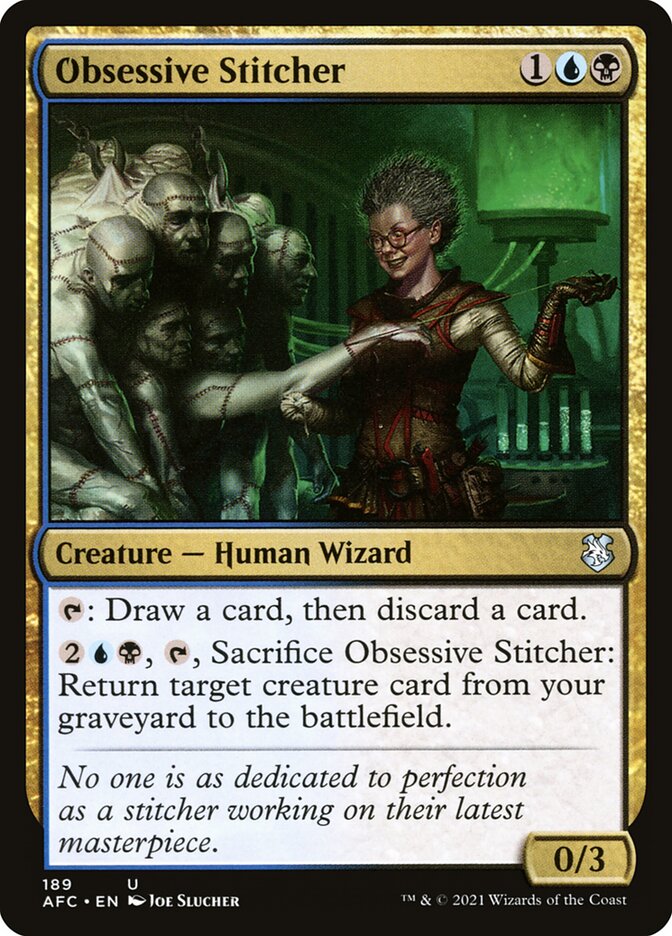 Obsessive Stitcher card front