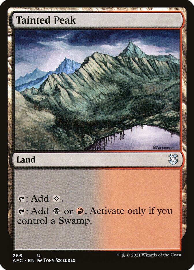 Tainted Peak card front