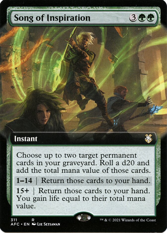 Song of Inspiration card front