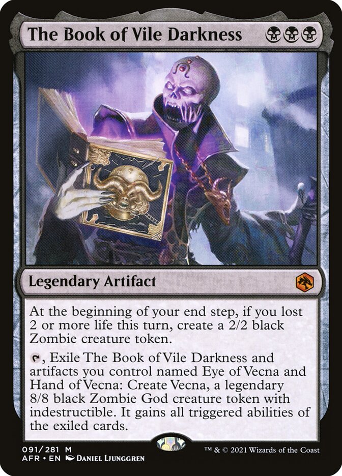 The Book of Vile Darkness card front