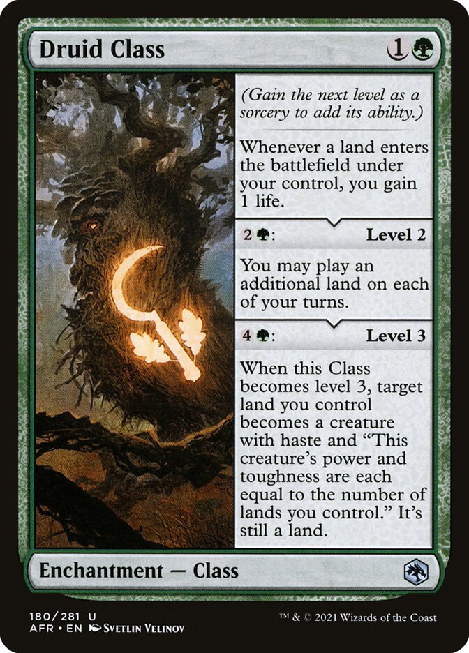 Druid Class card front