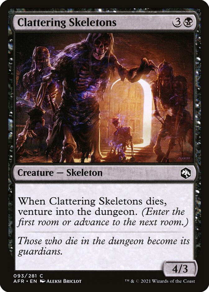 Clattering Skeletons card front