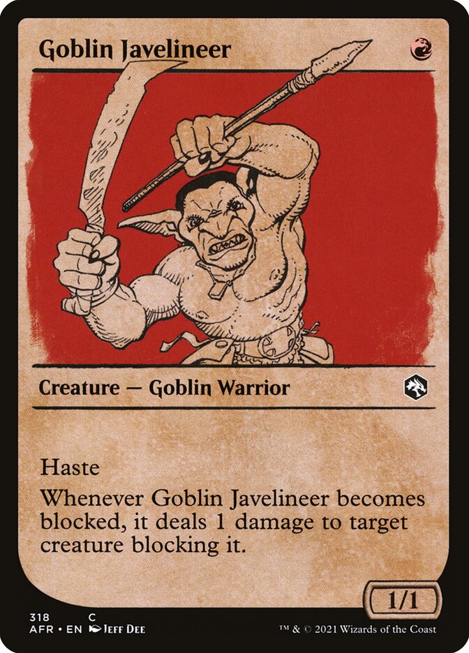 Goblin Javelineer card front