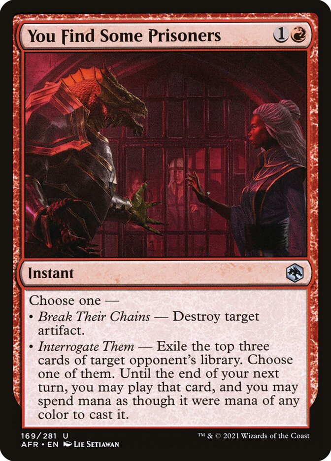 You Find Some Prisoners card front
