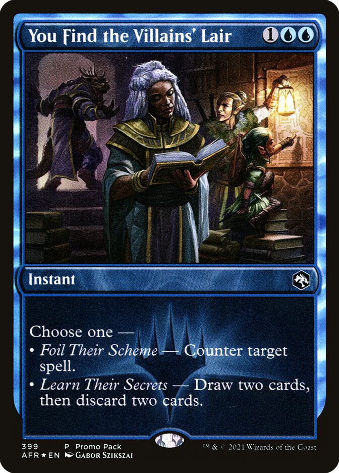 You Find the Villains' Lair card front