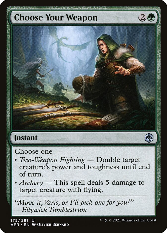 Choose Your Weapon card front