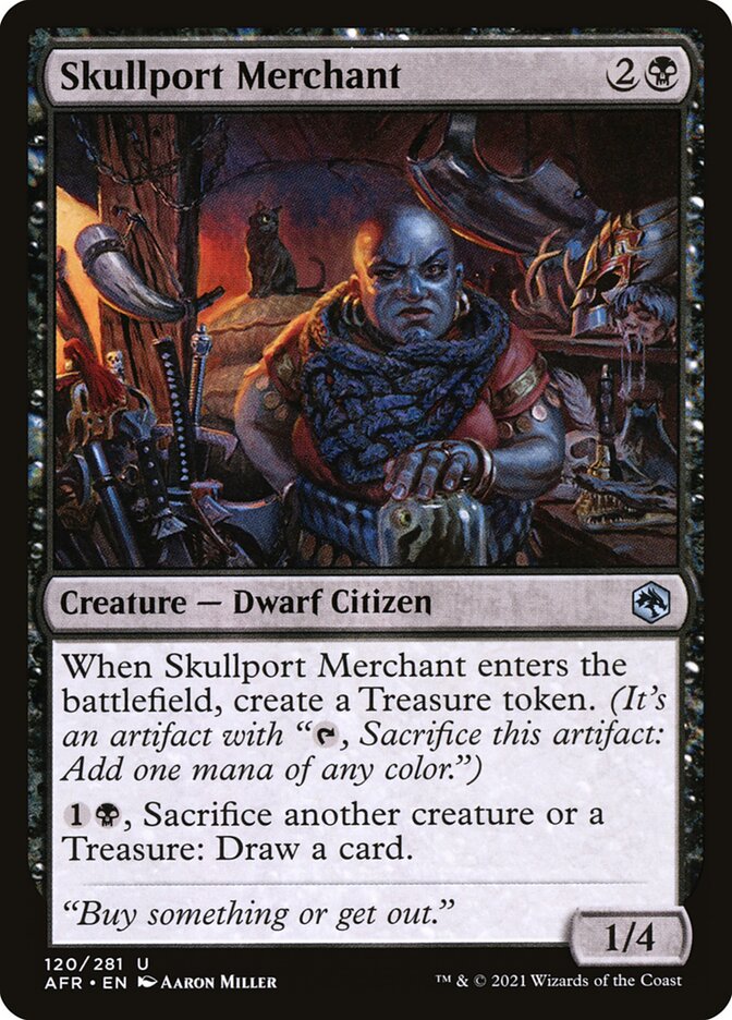 Skullport Merchant card front