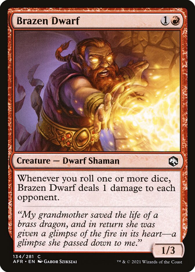 Brazen Dwarf card front