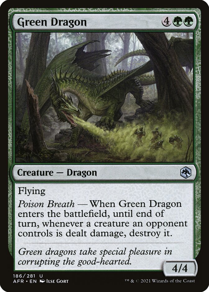 Green Dragon card front