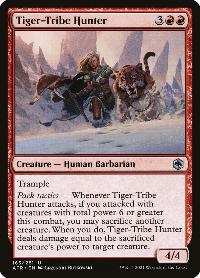 Tiger-Tribe Hunter card front