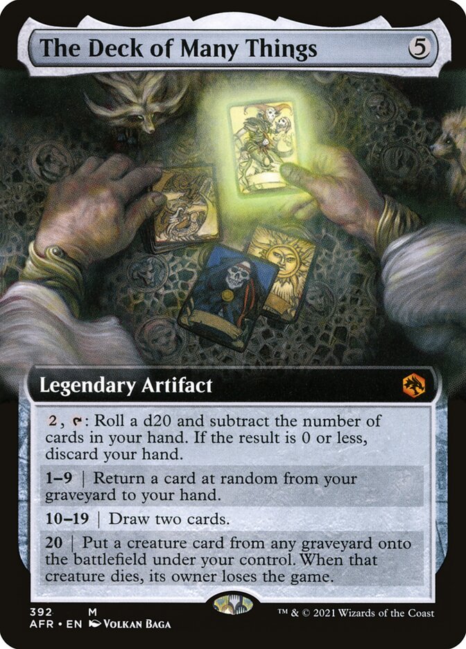 The Deck of Many Things card front