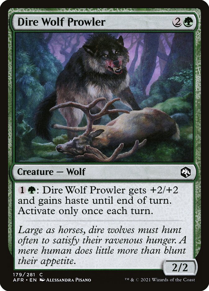 Dire Wolf Prowler card front