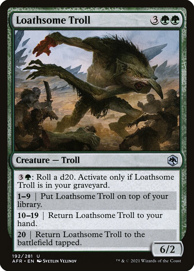 Loathsome Troll card front