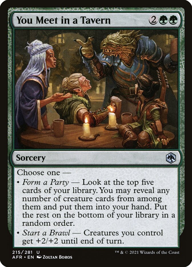 You Meet in a Tavern card front
