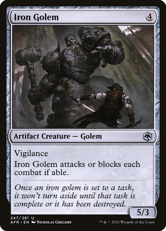 Iron Golem card front