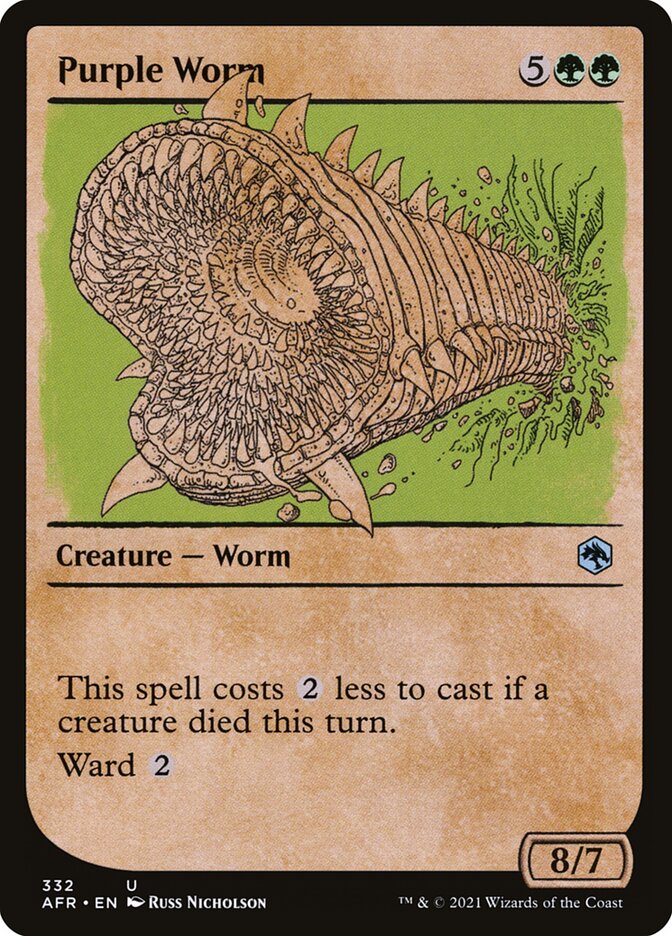Purple Worm card front