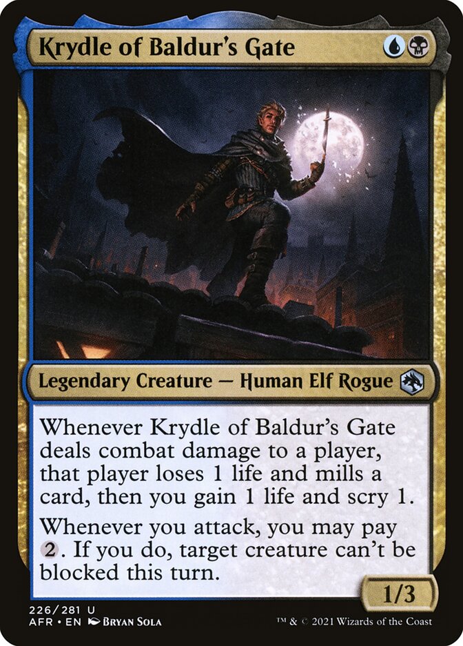 Krydle of Baldur's Gate card front