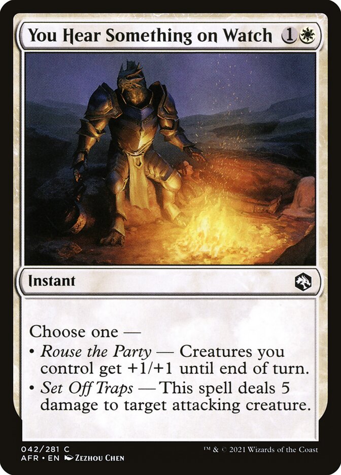 You Hear Something on Watch card front
