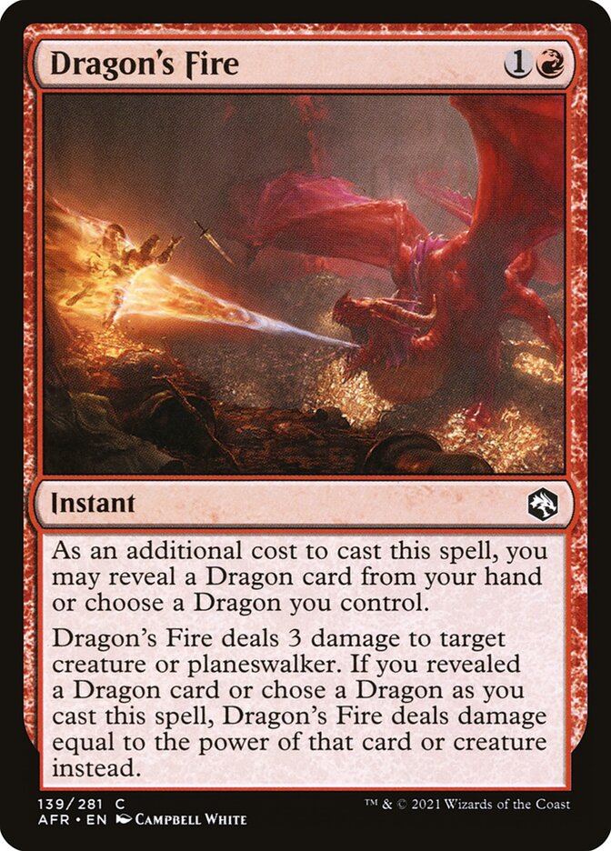Dragon's Fire card front