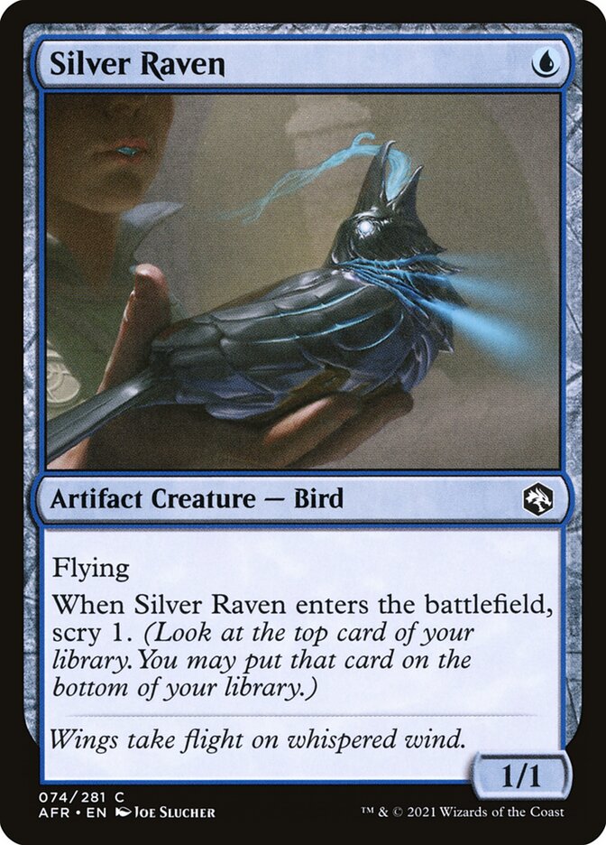 Silver Raven card front