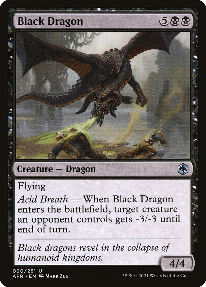 Black Dragon card front
