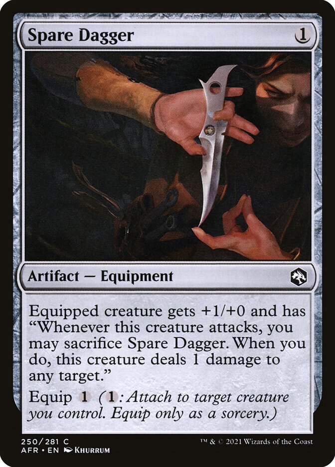 Spare Dagger card front