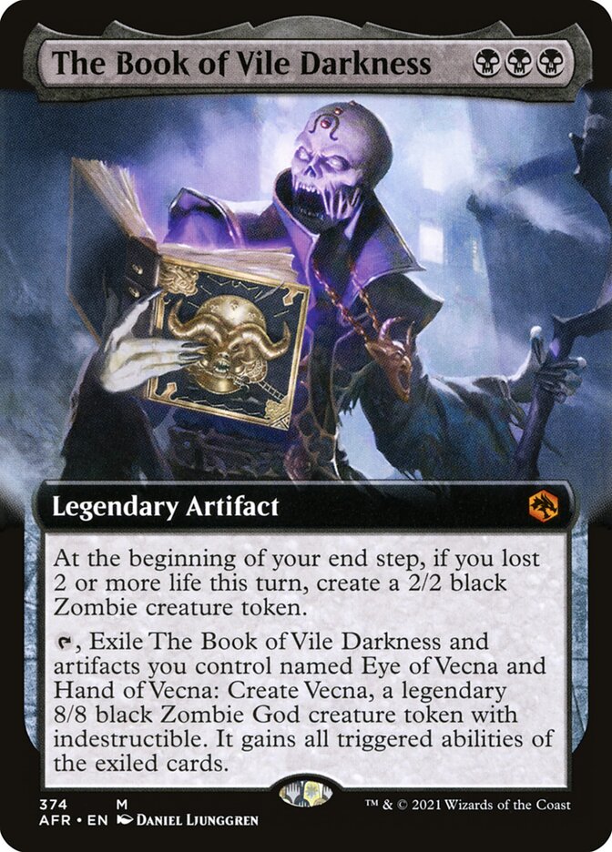 The Book of Vile Darkness card front