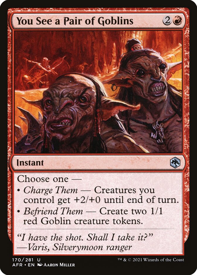 You See a Pair of Goblins card front